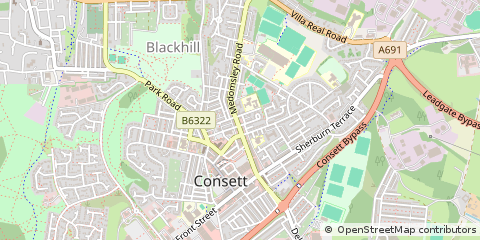 Map of Consett