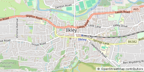 Map of Ilkley, West Yorkshire