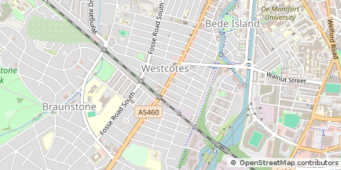 Map of Leicester, Leicestershire