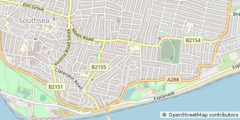 Map of Southsea, Hampshire