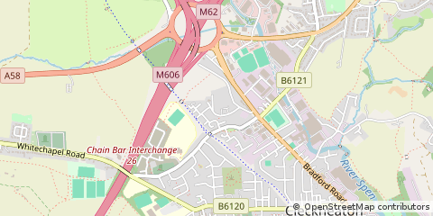 Map of Cleckheaton, West Yorkshire