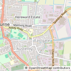 Map of Bourne, Lincolnshire