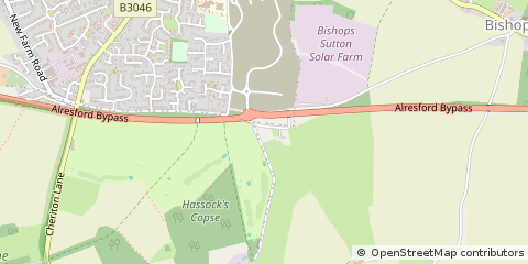 Map of Alresford, Hampshire