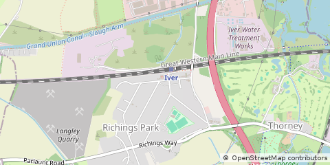 Map of Iver, Buckinghamshire