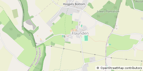 Map of Flaunden, Hertfordshire