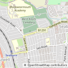 Map of Sunderland, Tyne & Wear