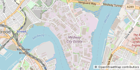 Map of Rochester, Kent