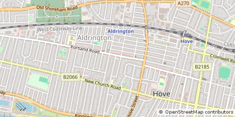 Map of Hove, East Sussex