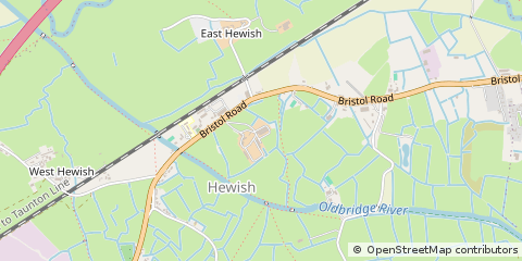 Map of Hewish, North Somerset
