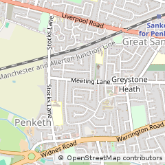 Map of Warrington, Cheshire