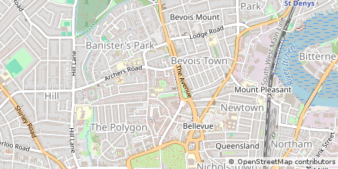 Map of Southampton, Hampshire
