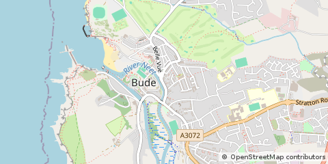 Map of Bude, Cornwall