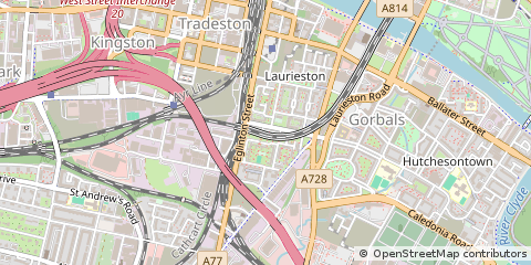 Map of Glasgow, Lanarkshire