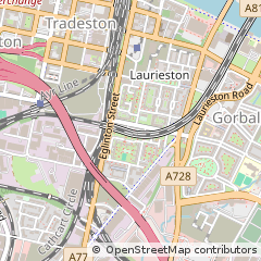 Map of Glasgow, Lanarkshire