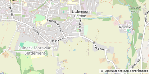 Map of Pudsey, West Yorkshire
