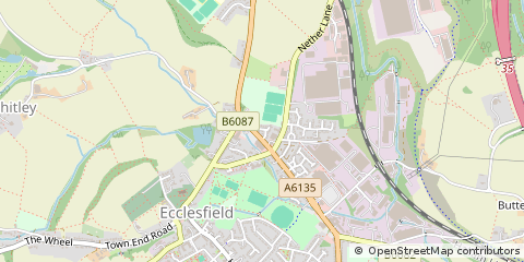 Map of Sheffield, South Yorkshire