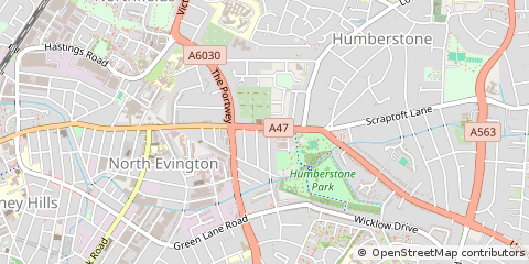 Map of Leicester, Leicestershire
