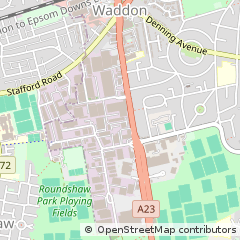 Map of Croydon, Surrey