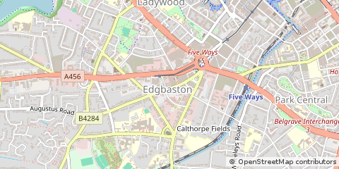Map of Birmingham, West Midlands