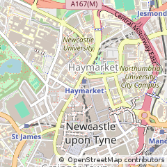 Map of Newcastle Upon Tyne, Tyne and Wear