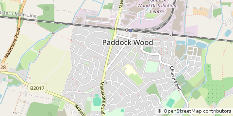 Map of Paddock Wood, Kent