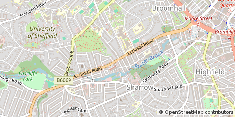 Map of Sheffield