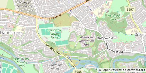 Map of Balgownie Road, Bridge of DON, Aberdeen