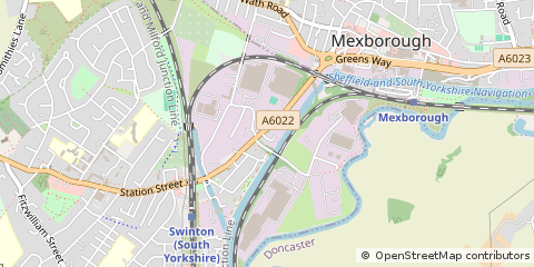 Map of Mexborough, South Yorkshire