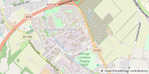 Map of Newmarket, Suffolk