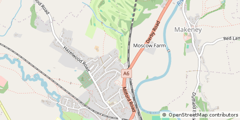Map of Duffield, Derbyshire