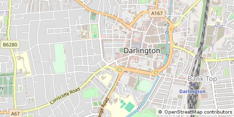 Map of Darlington