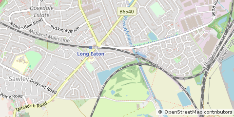 Map of Nottingham, Nottinghamshire