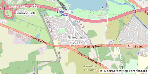 Map of Brownhills West