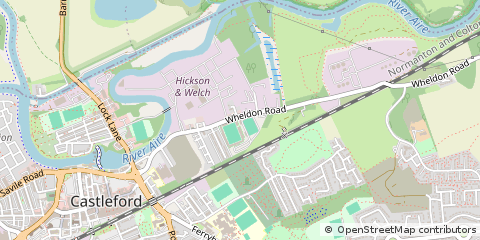 Map of Castleford, West Yorkshire