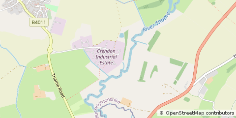 Map of Long Crendon, Bucks