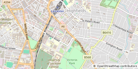 Map of Leicester