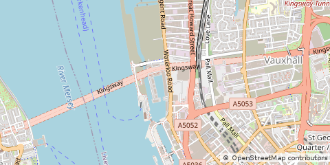 Map of Liverpool, Merseyside
