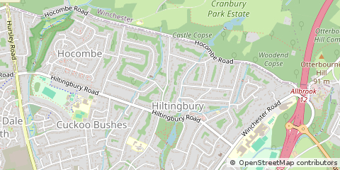 Map of Eastleigh, Hampshire