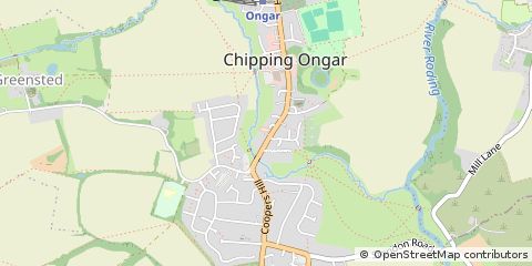 Map of Ongar, Essex