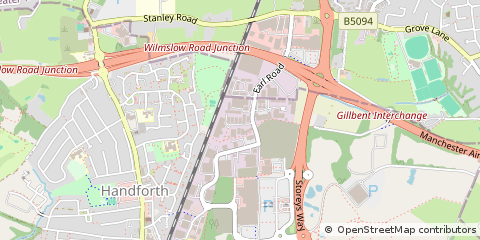Map of Cheadle, Cheshire
