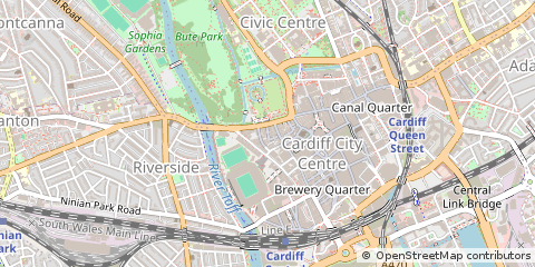 Map of Cardiff