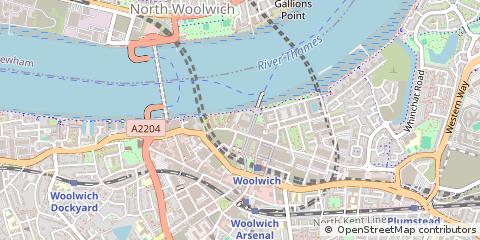 Map of Woolwich, London