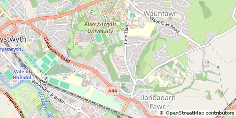 Map of Aberystwyth, Ceredigion