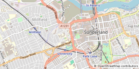 Map of Sunderland