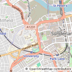 Map of Sunderland
