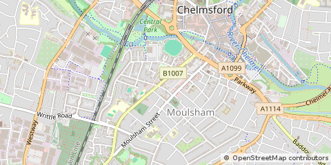 Map of Chelmsford, Essex