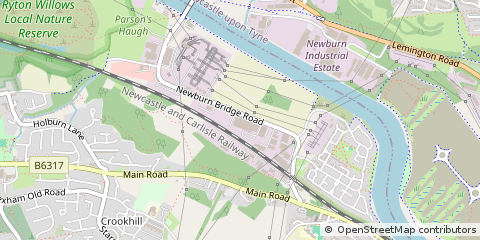 Map of Blaydon on Tyne, Tyne & Wear