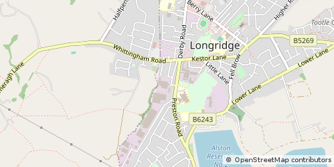 Map of Longridge, Preston