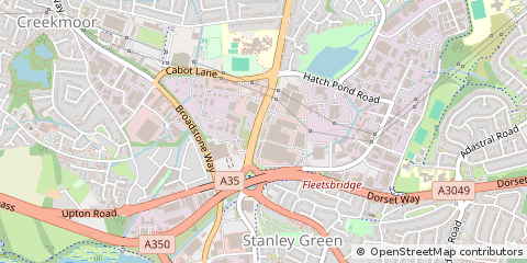 Map of Poole, Dorset