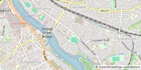 Map of Newport, Gwent